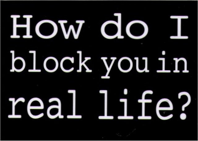 How Do I Block You In Real Life Magnet RM4420