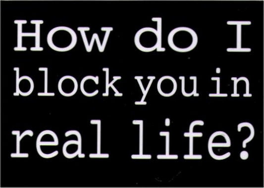 How Do I Block You In Real Life Magnet RM4420