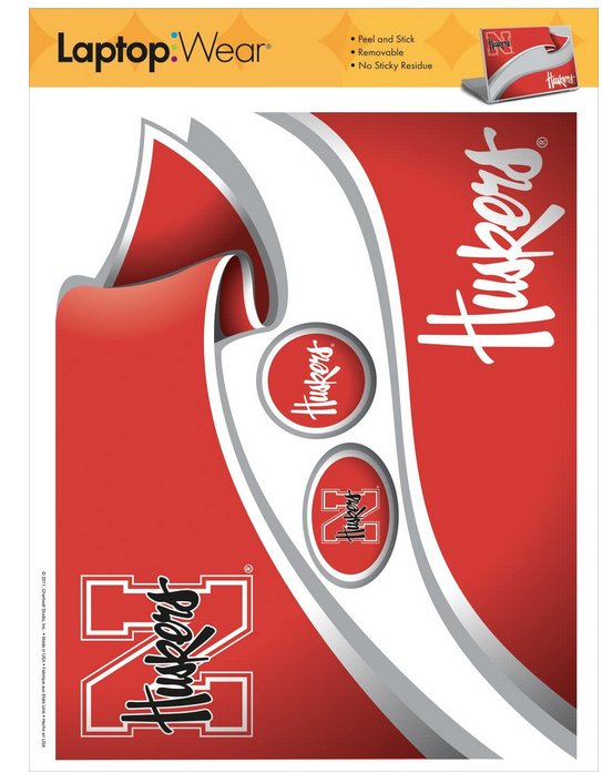 University of Nebraska Huskers Roommates Peel and Stick Laptop Wear Sticker RMK1719SS