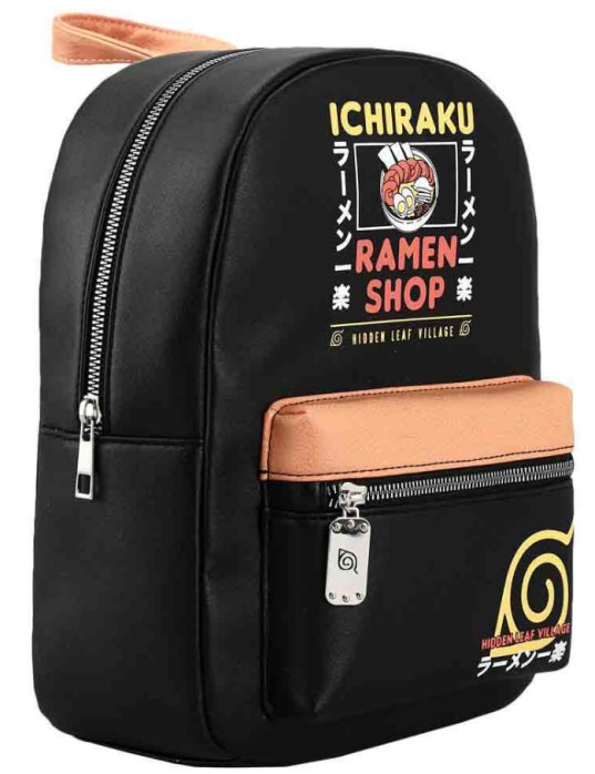 Naruto Shippuden Ichiraku Ramen Shop Black & Orange Bioworld Mini Backpack Bag