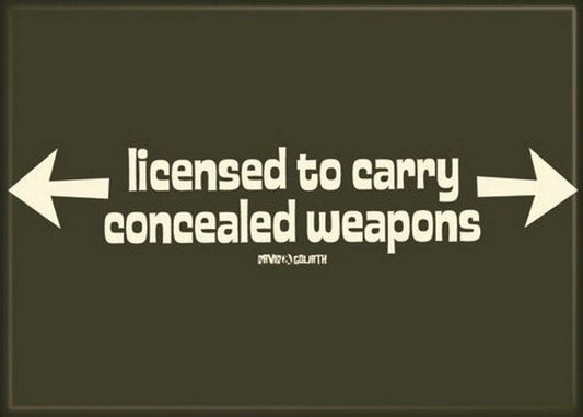 David and Goliath Licensed To Carry Magnet 29800DG