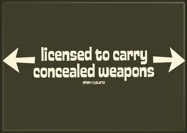 David and Goliath Licensed To Carry Magnet 29800DG