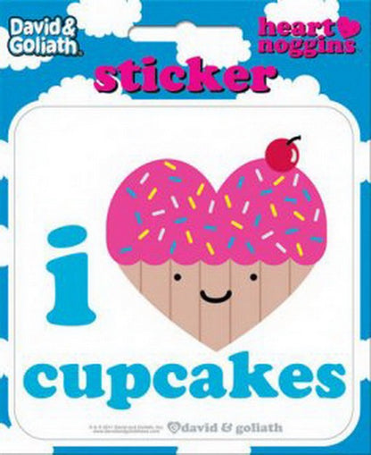 David and Goliath I Heart Cupcakes Die Cut Sticker 45120S