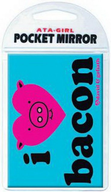 David and Goliath I Heart Bacon Pocket Mirror 50713