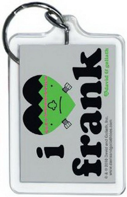 David and Goliath I Heart Frank Lucite Keychain 65542KEY