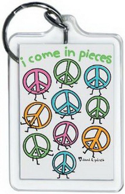 David and Goliath Come In Pieces Lucite Keychain 65658KR