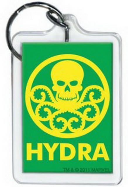 Marvel Comics Hydra Green & Yellow Logo Ata-Boy Lucite Acrylic Keychain 65787KR