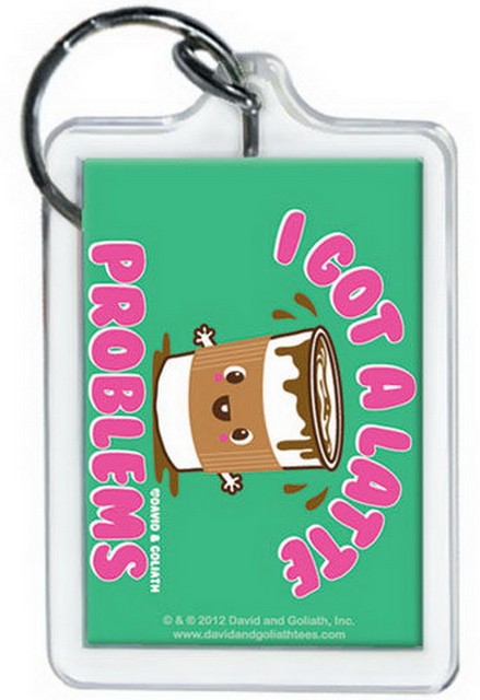 David and Goliath Latte Problem Keychain 65873KR