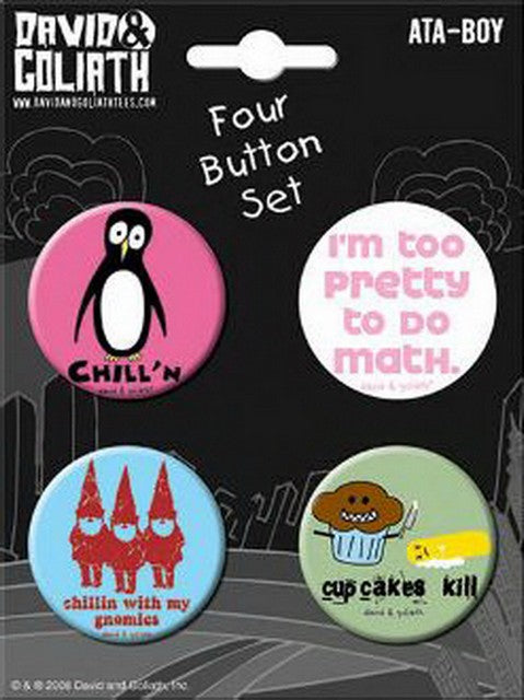 David and Goliath Chillin Button Set 81192BT4