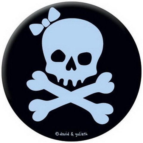 David and Goliath Skully Skeleton Button 81279