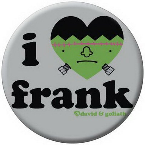 David and Goliath I Heart Frank Button 81493