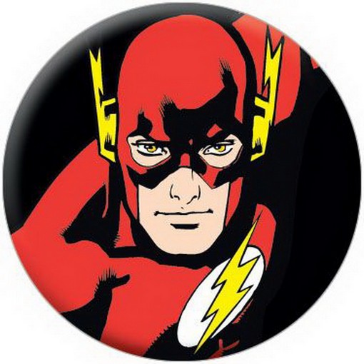 DC Comics The Flash Close Up Black Licensed 1.25 Inch Button 81583