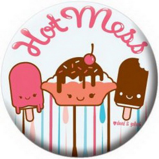 David and Goliath Hot Mess Ice Cream Button 81617