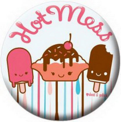 David and Goliath Hot Mess Ice Cream Button 81617