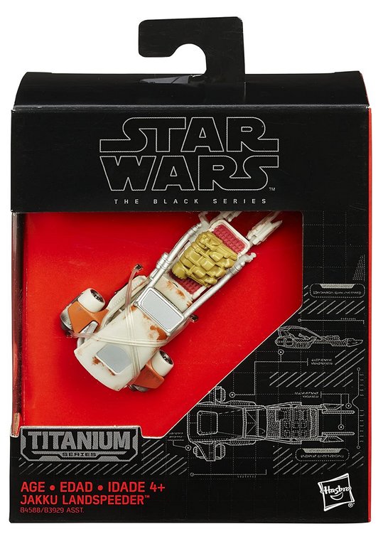 Star Wars Force Awakens Black Series (2015) Titanium First Order Jakku Landspeeder Toy Vehicle