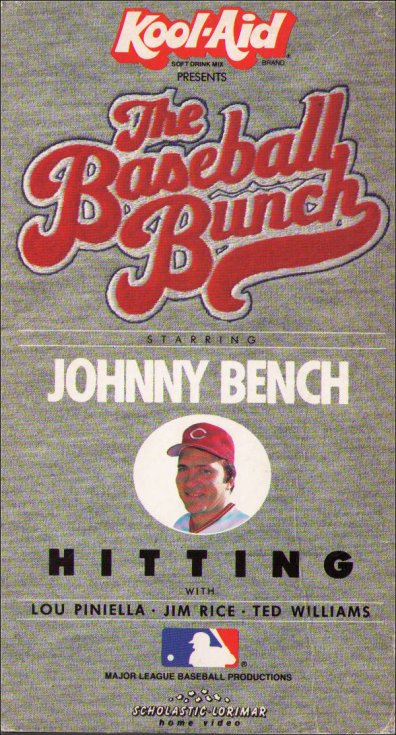 Kool-Aid: The Baseball Bunch Johnny Bench Hitting Vintage VHS Tape