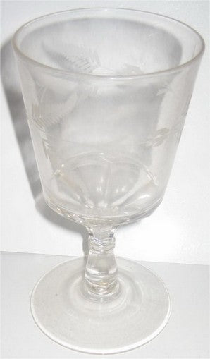 Leaf & Flower Designs Water Goblet 6pc Glass Set