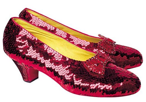 Wizard of Oz Paper House Die-Cut Red Ruby Slippers Shaped Magnet