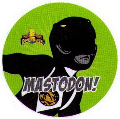 Power Rangers Mastadon Black Ranger Button PB4543
