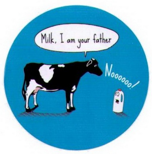 Milk I Am Your Father Cow Button SB3968