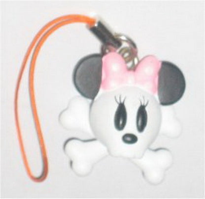 Minnie Mouse Skull & Bones Charm Keychain