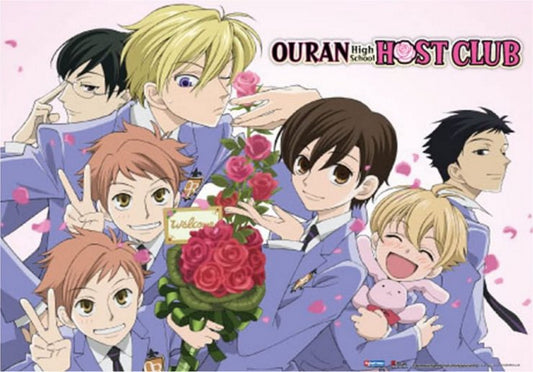 Ouran High School Host Club Welcome Party Anime Long Cloth Wall Scroll Poster GE-5221