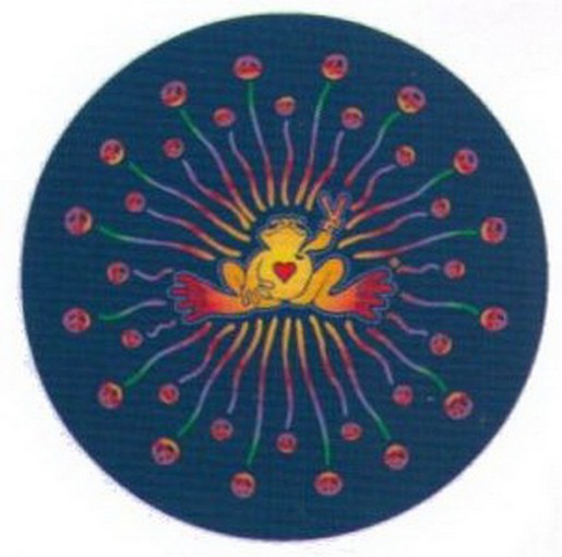 Peace Frogs Mini Symbols Button PB4487