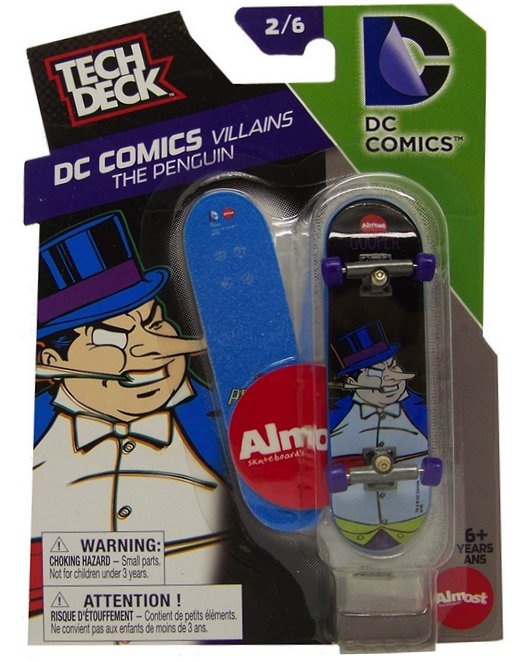 DC Comics Batman The Penguin Villains Tech Deck Almost Cooper Skateboard Toy