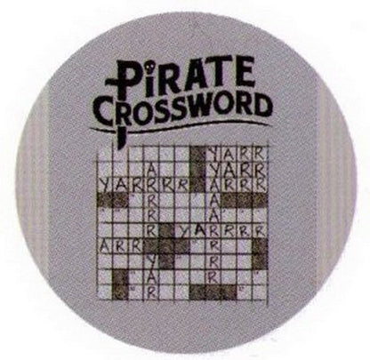 Pirate Crossword Snorg Button SB4428