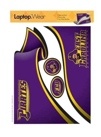 NCAA East Carolina Pirates Roommates Peel and Stick Laptop Wear Sticker RMK1732SS
