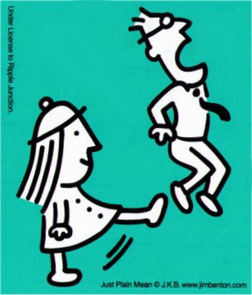 Just Plain Mean Kick Sticker (A)