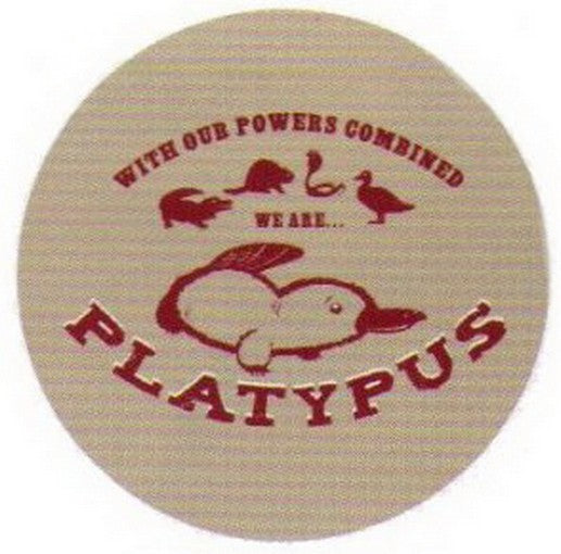Powers Combined We're Platypus Button SB4045