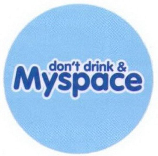 Don't Drink and Myspace Button RB3415