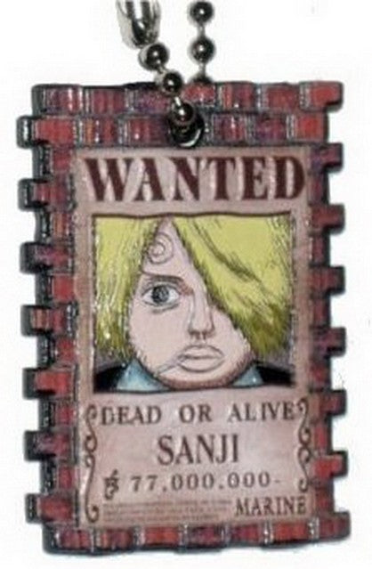 One Piece Wanted Portrait Sanji Charm Keychain (B)