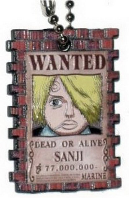 One Piece Wanted Portrait Sanji Charm Keychain (B)