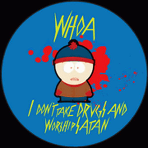 South Park Stan Drugs And Satan Button SB3103
