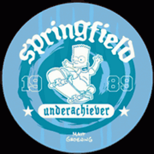 Simpsons Bart Springfield Underachiever Button SB3295