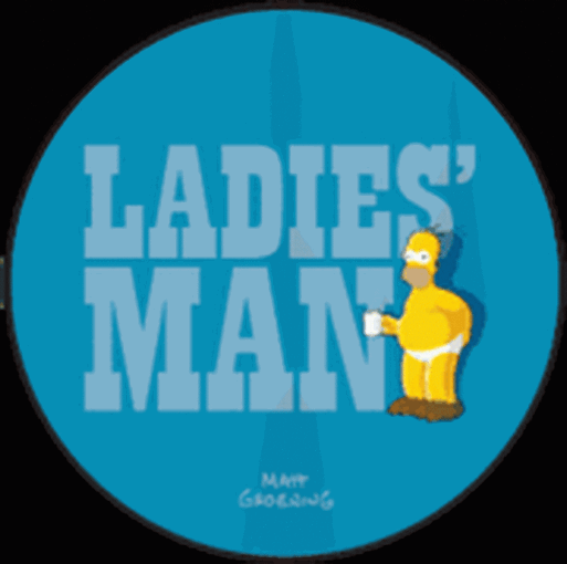 Simpsons Laddies Man Button SB3332