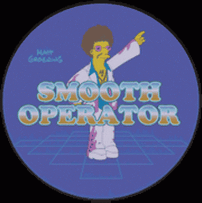 Simpsons Smooth Operator Button SB3340