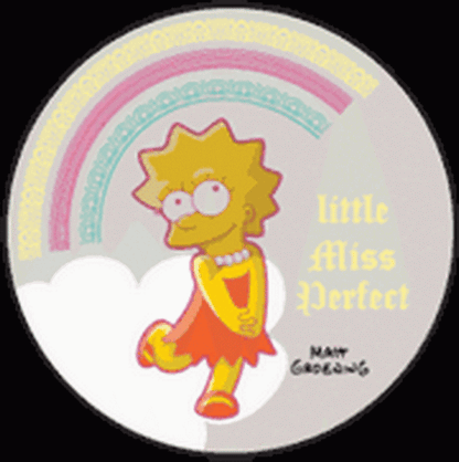 Simpsons Little Miss Perfect Button SB3344