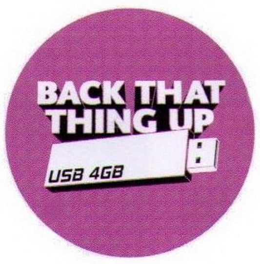 Back That Thing Up USB Button SB4556