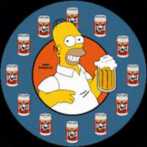 Simpsons Duff Time Button SB907
