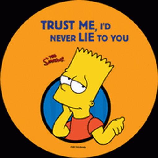 Simpsons Trust Me Button SB92