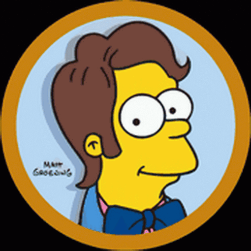 Simpsons Homer With Hair Button SB961