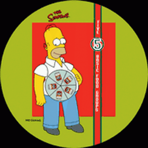 Simpsons Food Groups Button SB97