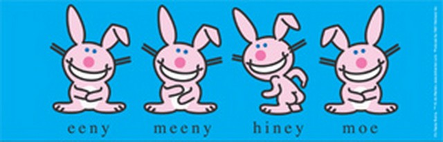 Happy Bunny Eeny-Meeny-Moe Sticker S-HB-0010