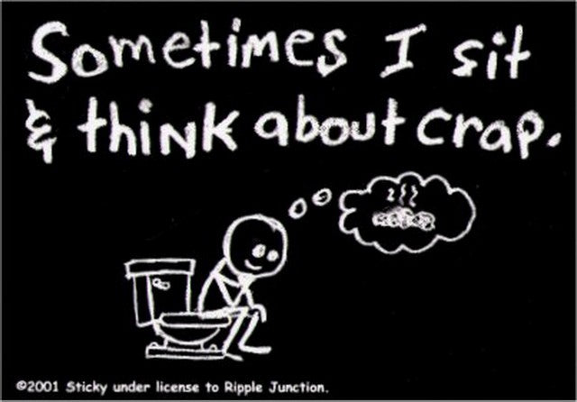 Sometimes I Sit & Think About Crap Sticker