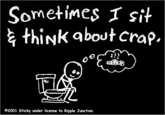 Sometimes I Sit & Think About Crap Sticker