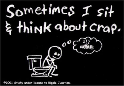 Sometimes I Sit & Think About Crap Sticker