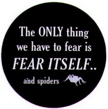 Only Thing To Fear Itself Spiders Button SB3969